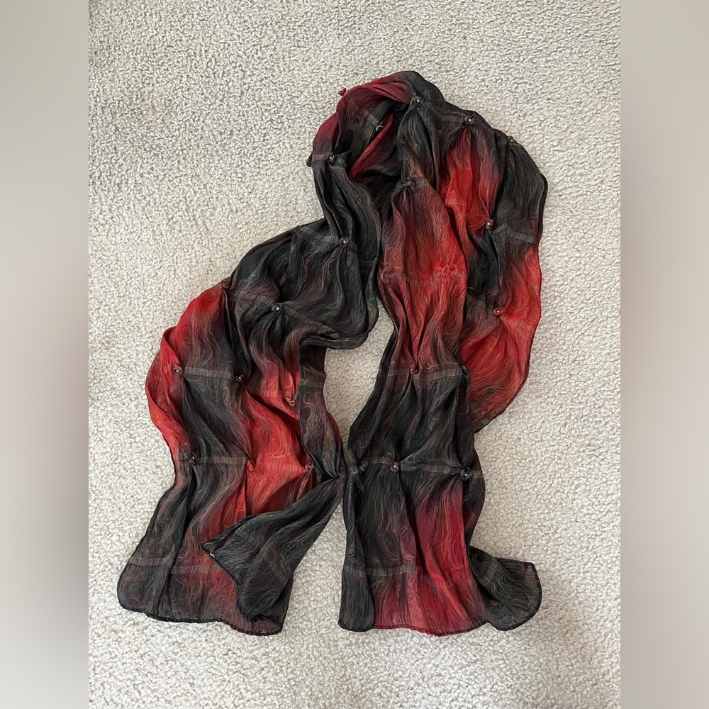 Chico’s Red/Black Scarf
